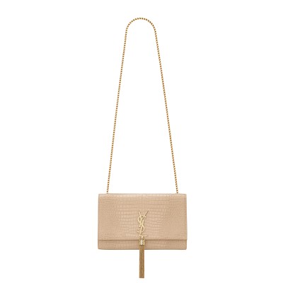 YSL KATE MEDIUM TASSEL IN CROCODILE-EMBOSSED LEATHER 354119DND0J2721 (24*14.5*5.5cm)